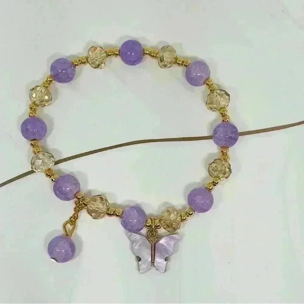 Lavender Butterfly Bracelet